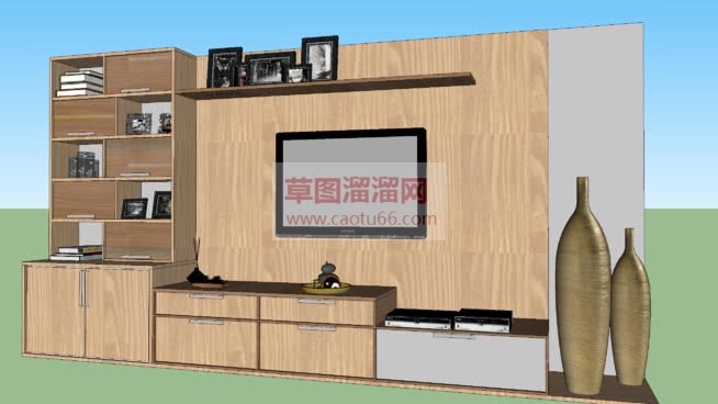 电视柜组合免SU模型