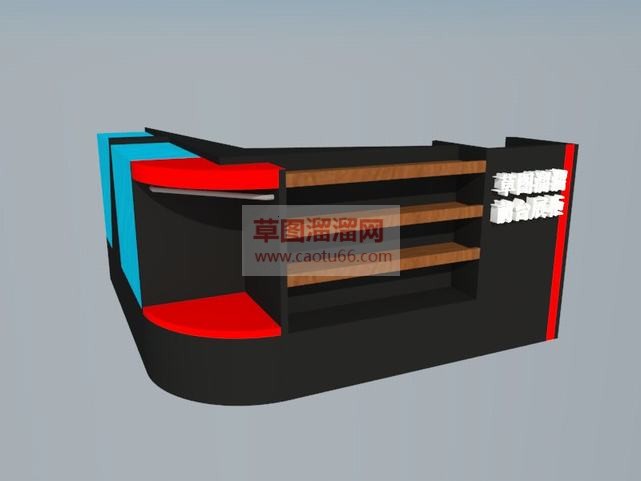 前台展柜免费SU模型