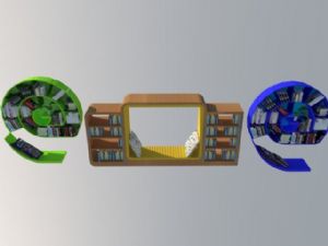 特色书架书柜SU模型