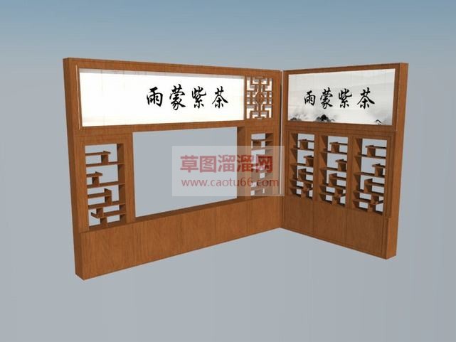 茶叶柜木柜免SU模型