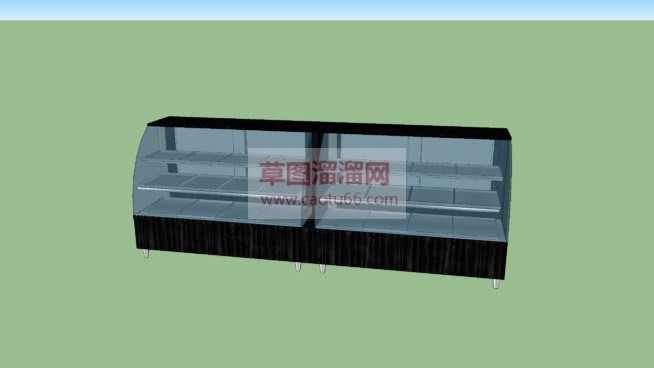 蛋糕柜玻璃展SU模型