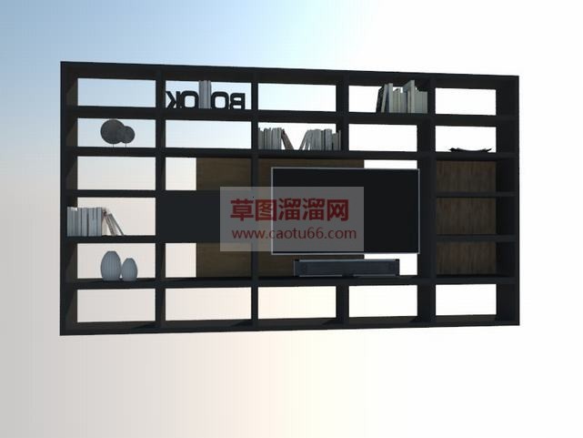 书架电视柜免SU模型