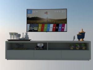电视机电视柜SU模型