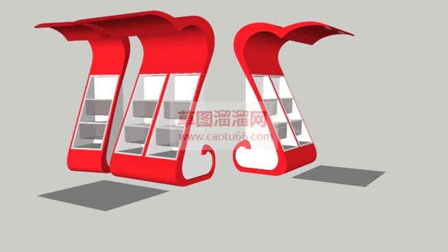 创意蛋糕柜展SU模型