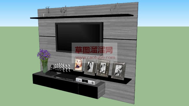 怎么做电视柜SU模型