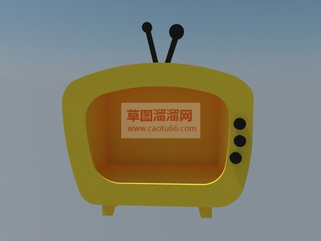 卡通电视机库SU模型