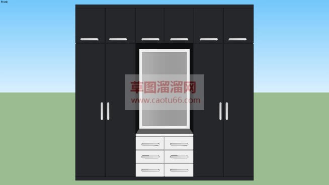 带梳妆台的衣SU模型