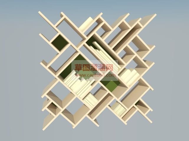 创意书架设计SU模型