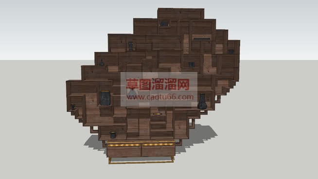 怎么做创意木SU模型