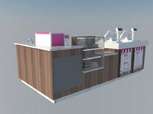 画蛋糕店L型SU模型