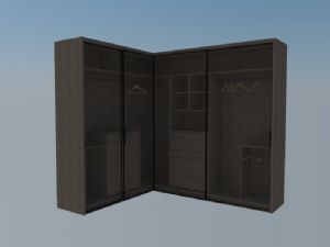 衣帽间衣柜家SU模型