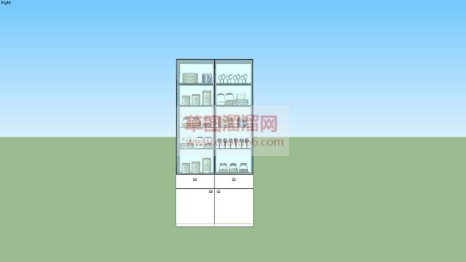 现代酒柜柜子SU模型