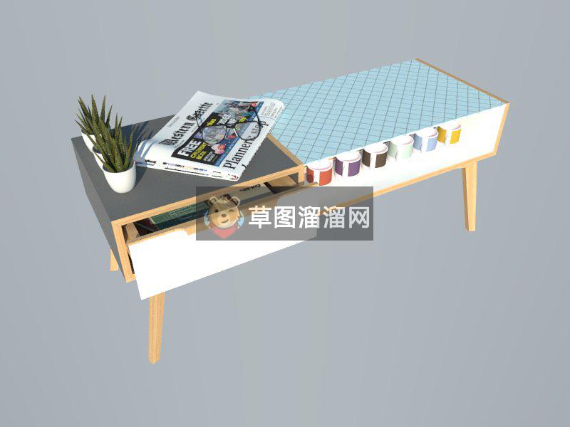 报纸眼镜现代SU模型