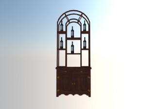 酒柜家具SU模型