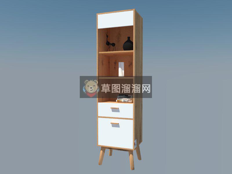 柜子立柜鸟工艺品SU模型