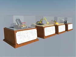 工程车展示柜SU模型