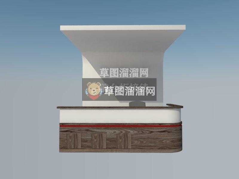 前台柜接待台柜SU模型