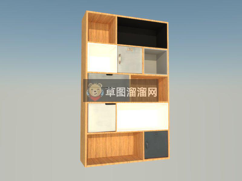 收纳柜储物柜SU模型
