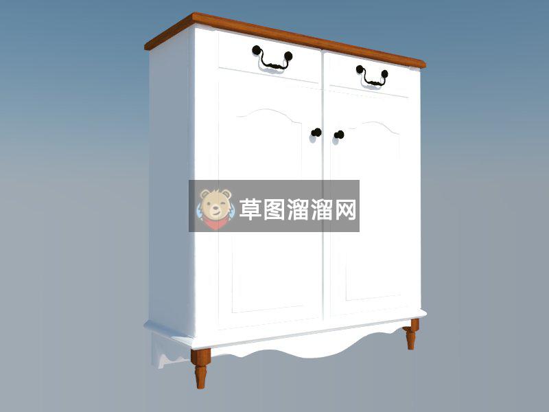 欧美鞋柜家具SU模型