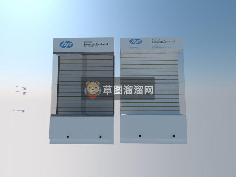 惠普电子产品展示柜SU模型