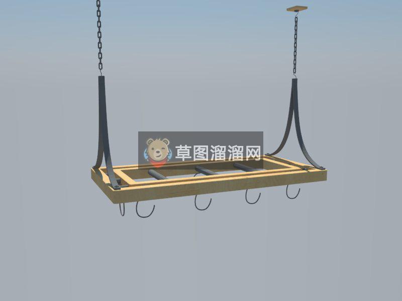 装饰铁链酒架SU模型