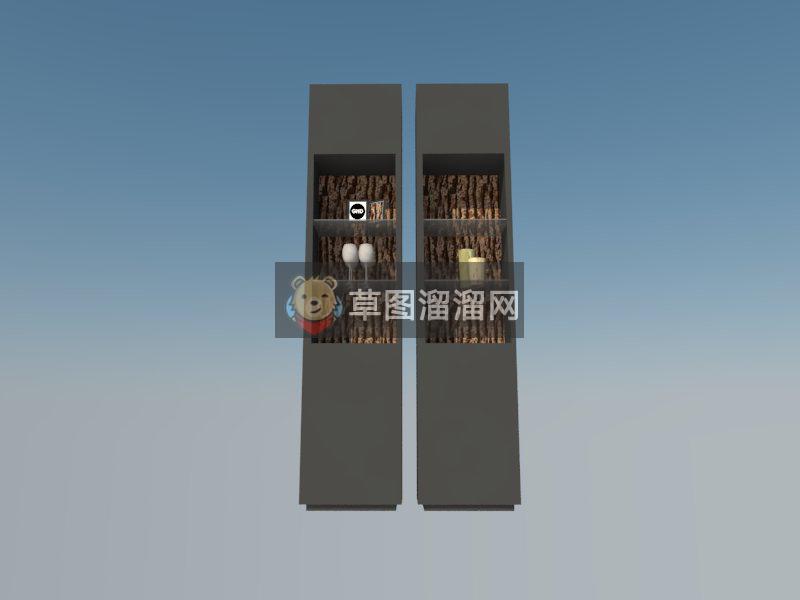 立柜酒柜家具SU模型