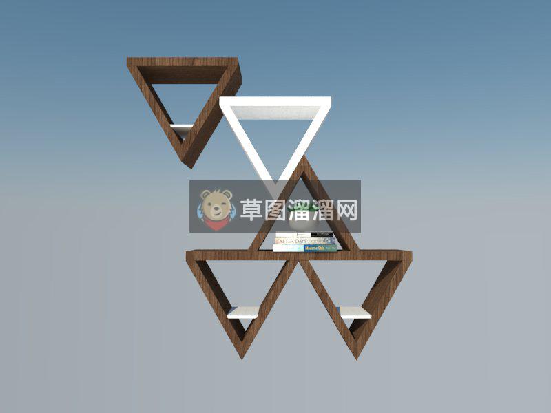 三角形吊柜装饰柜SU模型