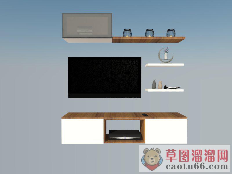电视柜摆件装饰品SU模型