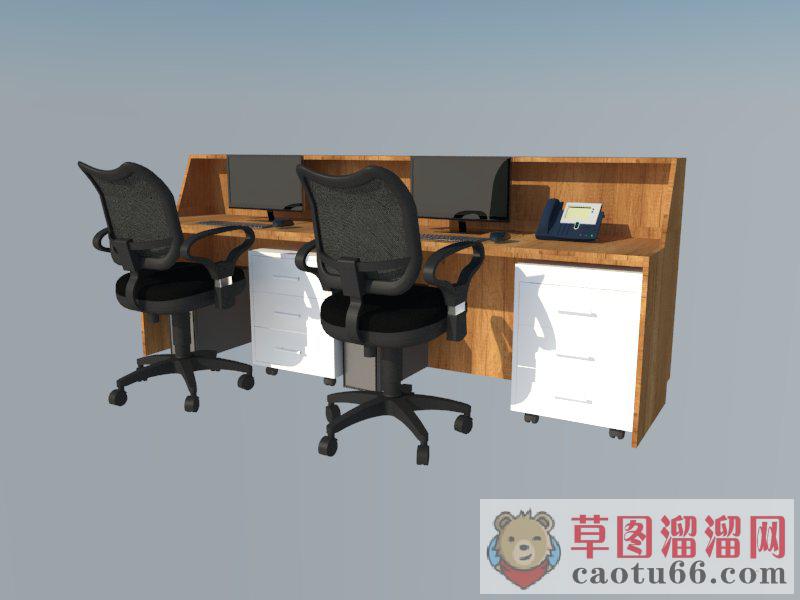 迎宾柜前台柜接待台SU模型