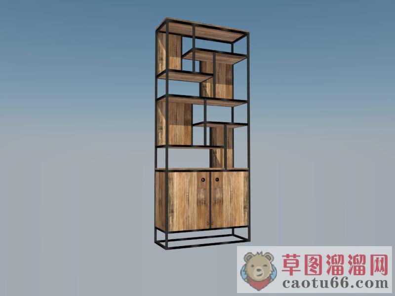木质古董柜子SU模型