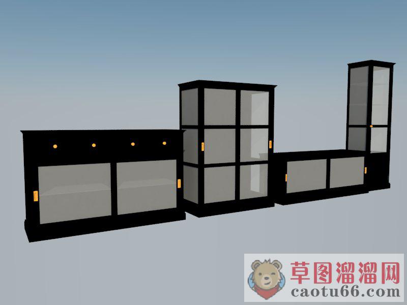 玻璃柜SU模型