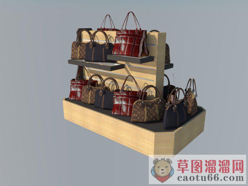 包包专卖店展示柜架SU模型