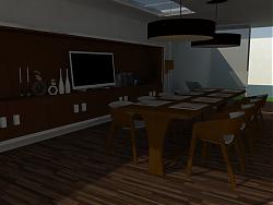 电视柜餐桌椅落地灯SU模型 免费sketchup模型下载