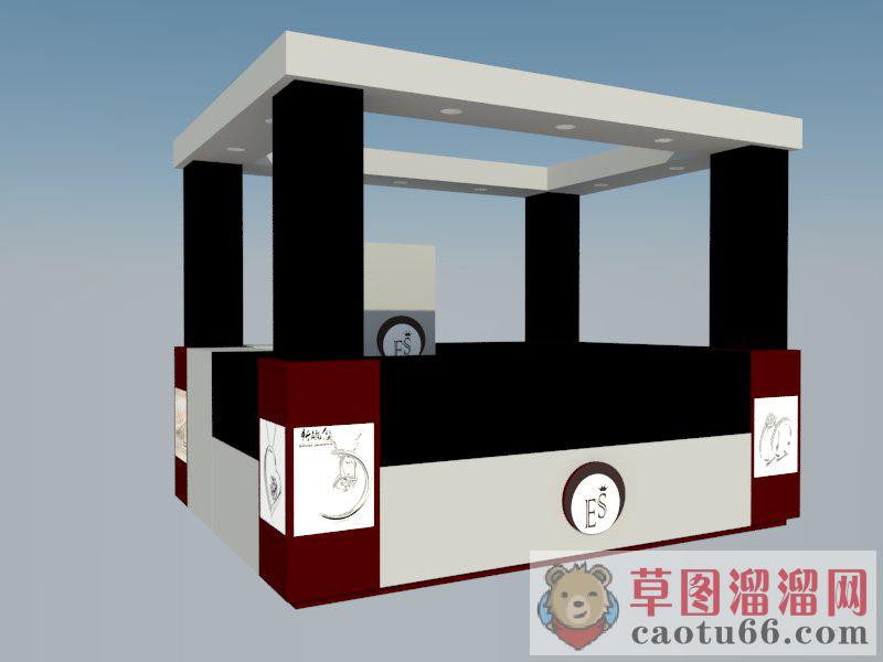 珠宝店柜台SU模型