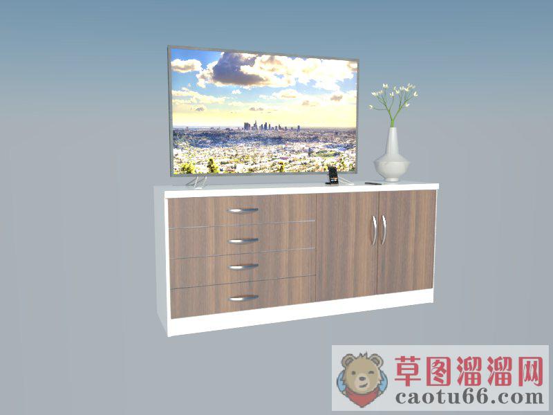 现代简约电视柜SU模型