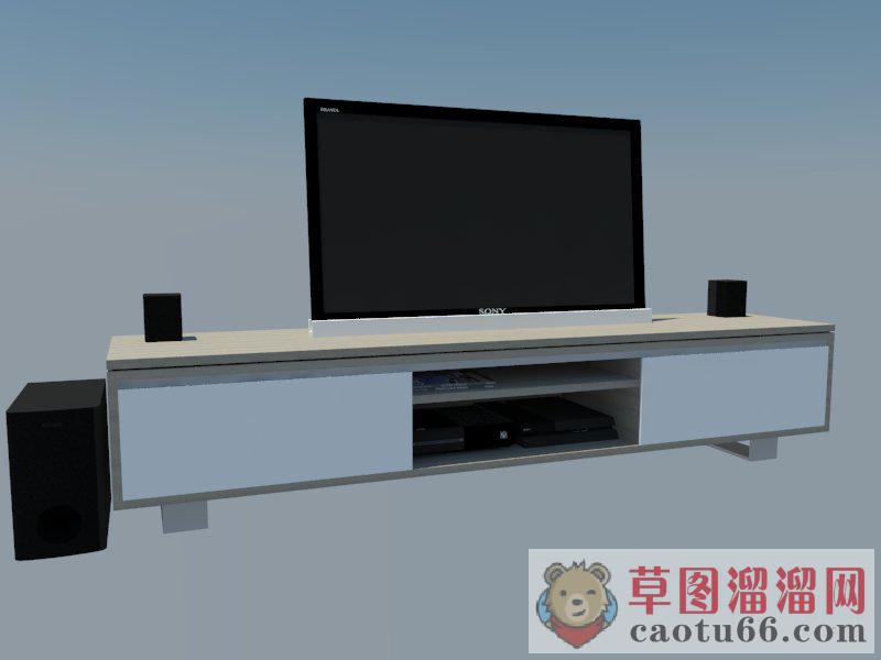 简易电视柜家具SU模型