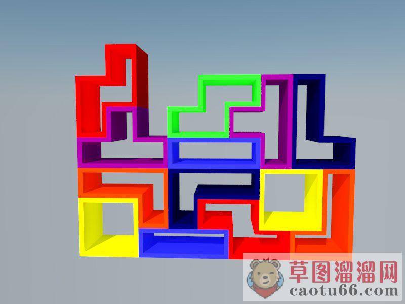 俄罗斯方块柜子SU模型