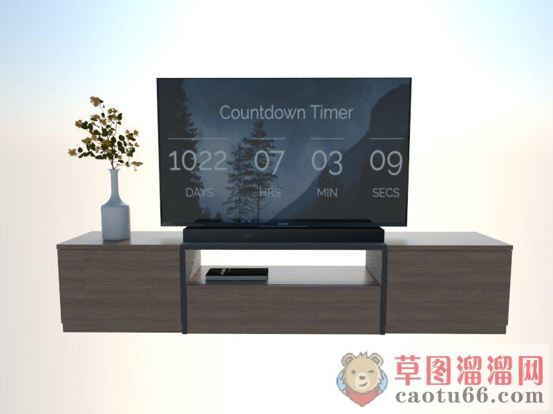木制电视柜家具SU模型