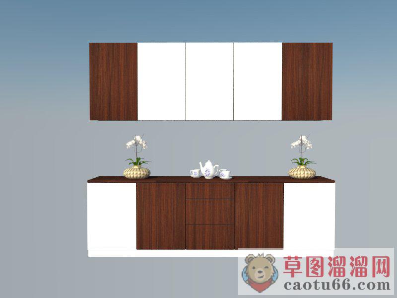 现代玄关柜家具SU模型