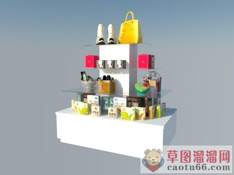 商品展示架展示柜SU模型