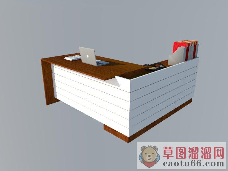 现代前台接待柜SU模型