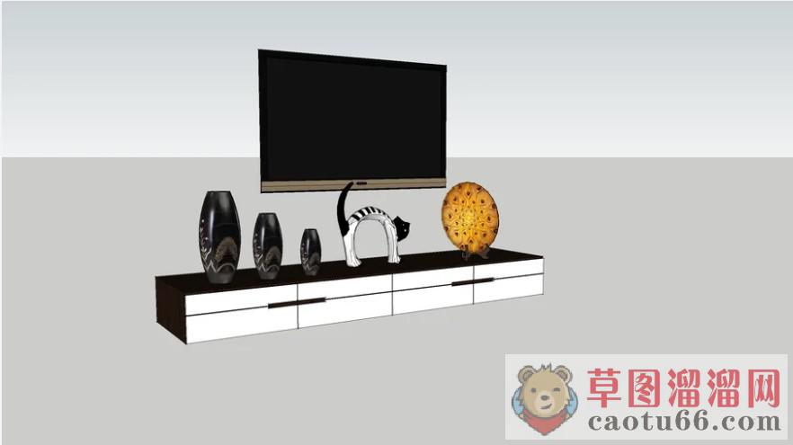 电视柜SU模型