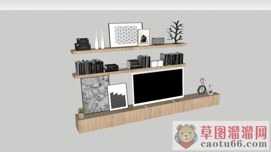 电视柜SU模型