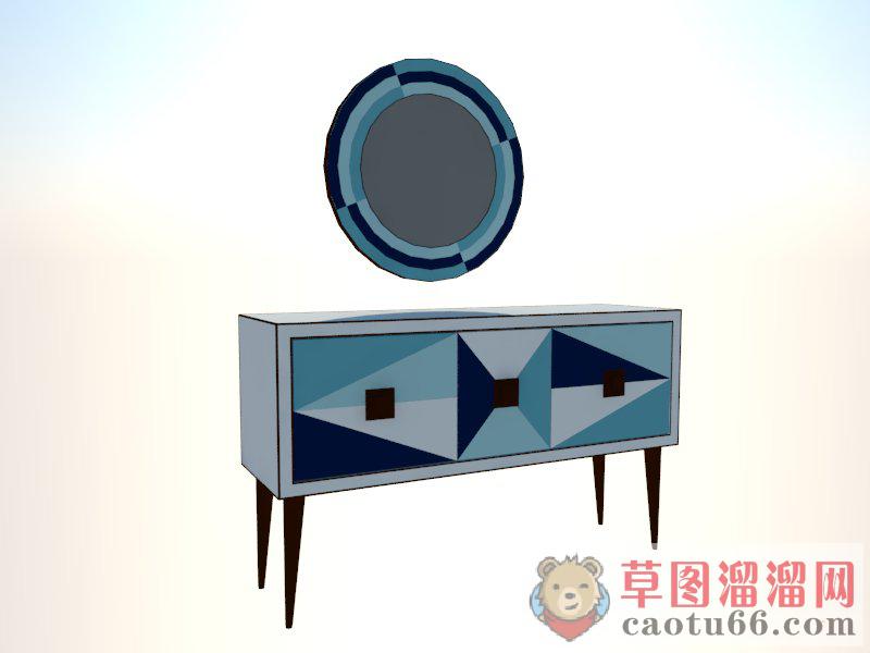 地中海柜子SU模型