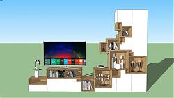 电视柜工艺品电视机SU模型