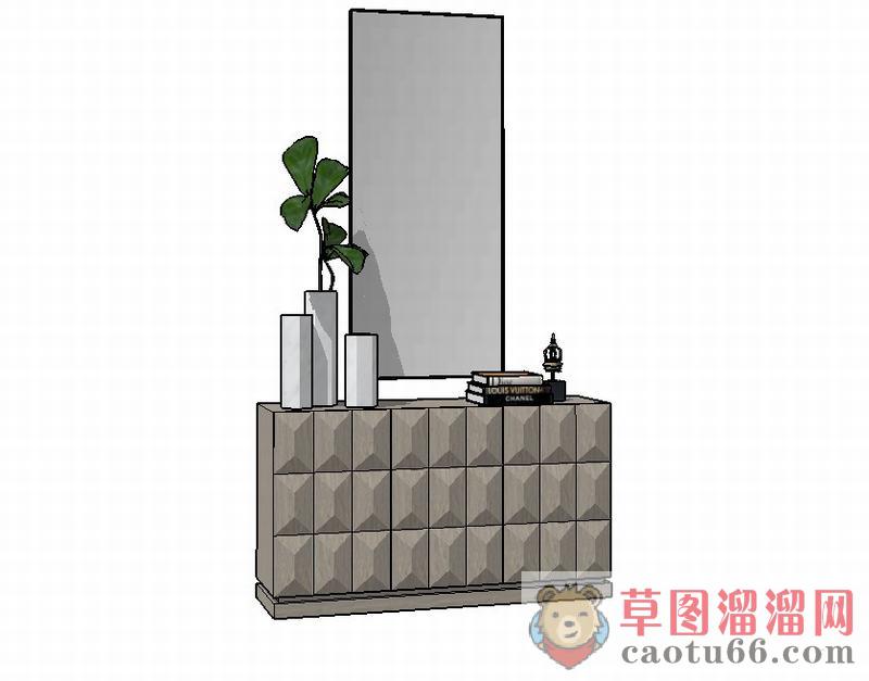 边桌柜柜子家具SU模型