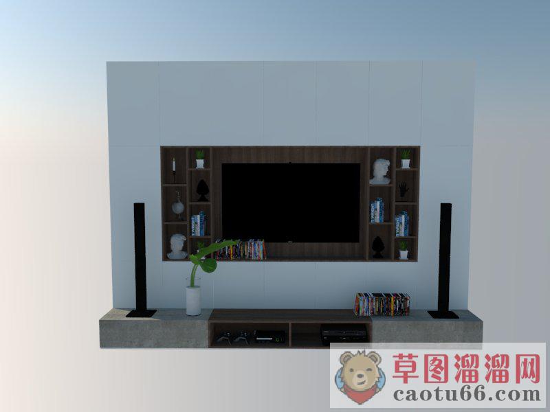 电视柜SU模型