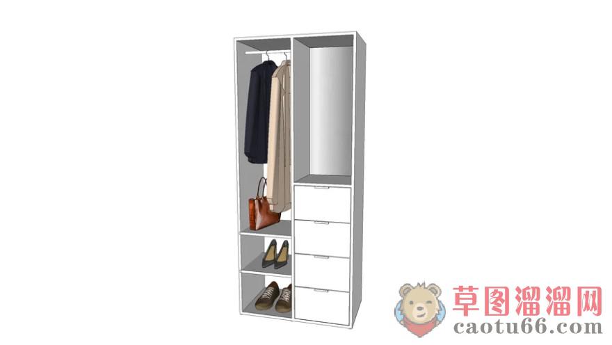 简单衣柜SU模型