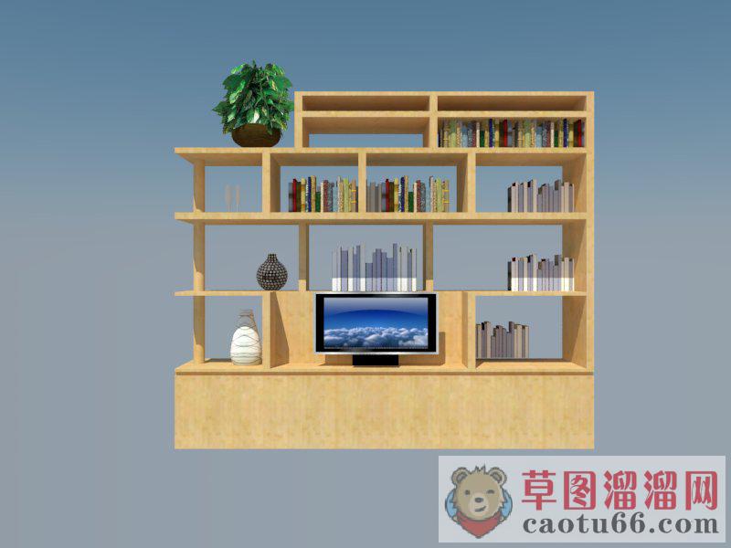 书柜电视柜家具SU模型