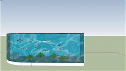 水族馆金鱼缸SU模型